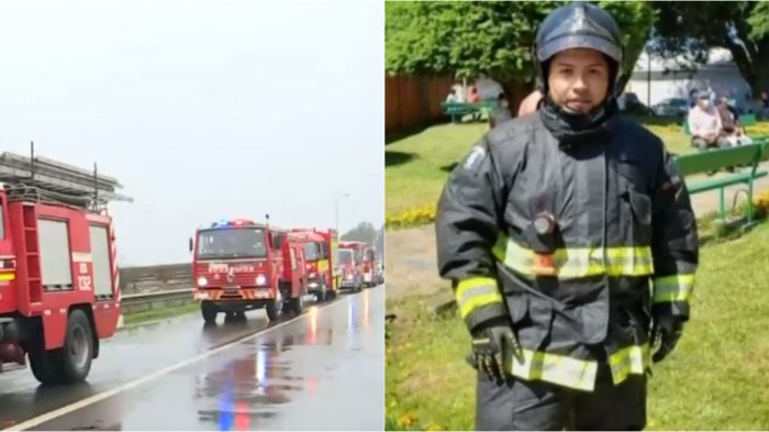 Emotiva despedida recibió bombero fallecido en Cañete durante sistema frontal