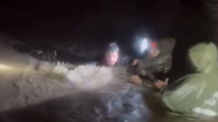 Carabineros ejecutó temerario rescate de emergencia a vecino que fue arrastrado por el río