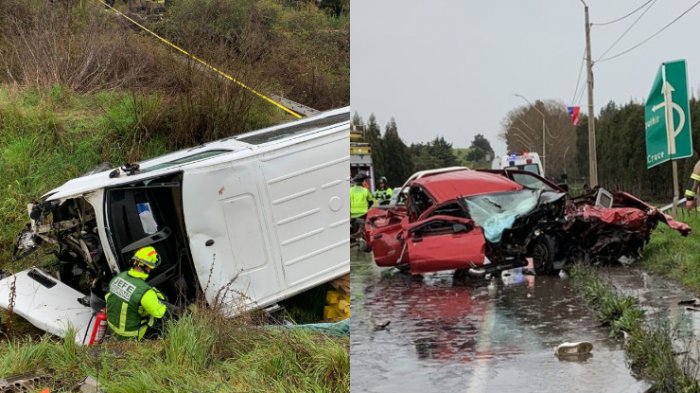 Trágica colisión dejó cuatro personas fallecidas en la región de La Araucanía