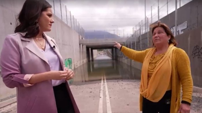 Chile a medias: Paso bajo nivel construido sobre napas subterráneas se mantiene inutilizable