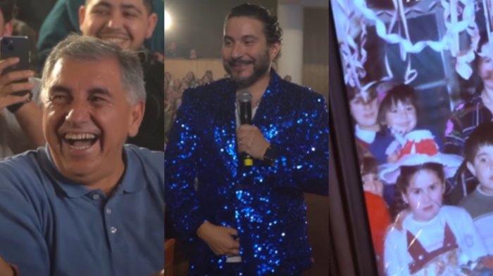Felipe Avello se llevó dos sorpresas de su pasado en pleno show y desató carcajadas: 