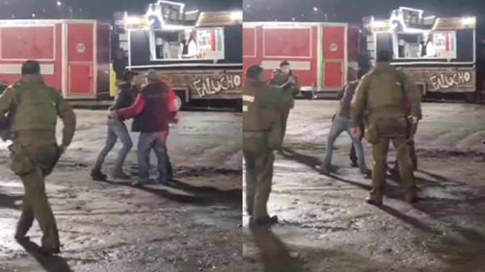 Registran violenta pelea en fonda de Curanipe: Carabineros fueron amenazados de muerte