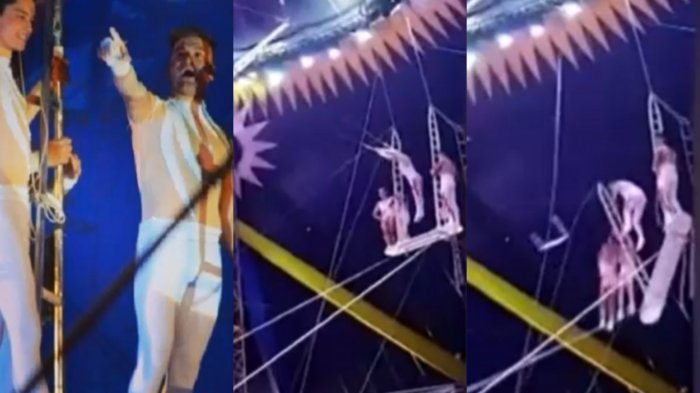 Trapecista chileno cayó 9 metros durante show en China: Video captó momento exacto del accidente