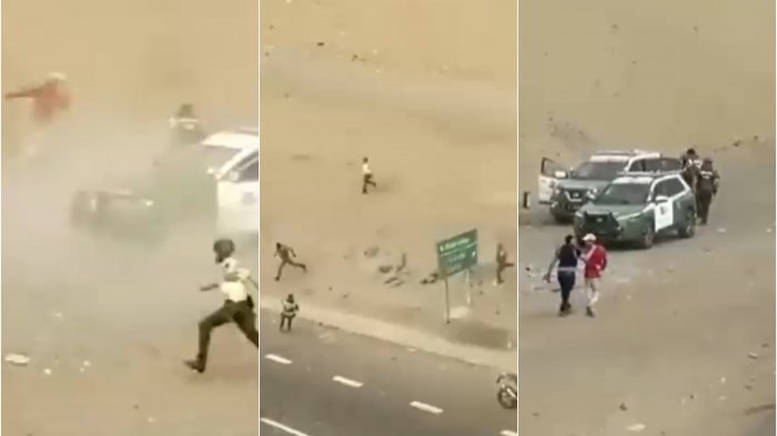 Conductores captaron cinematográfica persecución en Iquique que terminó con 4 detenidos