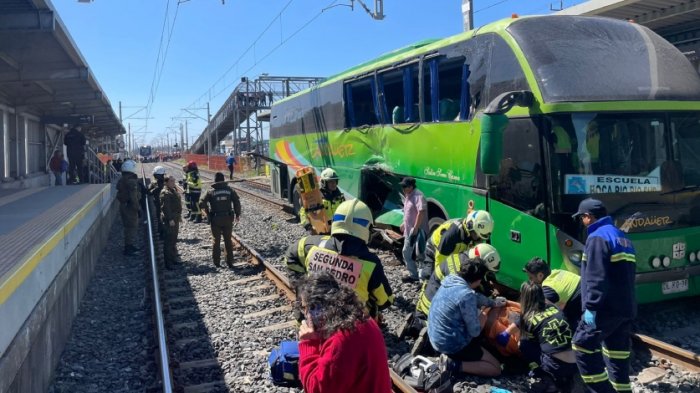 San Pedro de la Paz: Nuevo y grave accidente entre bus y biotren