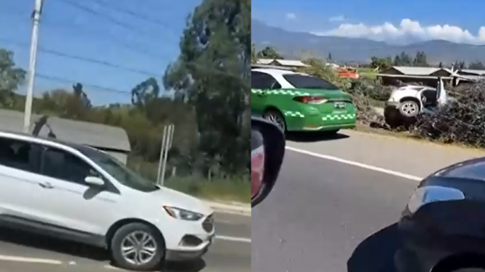 Graban escape de asaltantes tras robo de auto en jardín infantil: Carabineros dio muerte a un involucrado