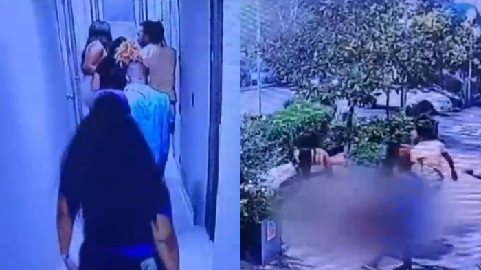 Macabro actuar: Video muestra cómo sacan cuerpo sin vida de joven desde edificio en Santiago