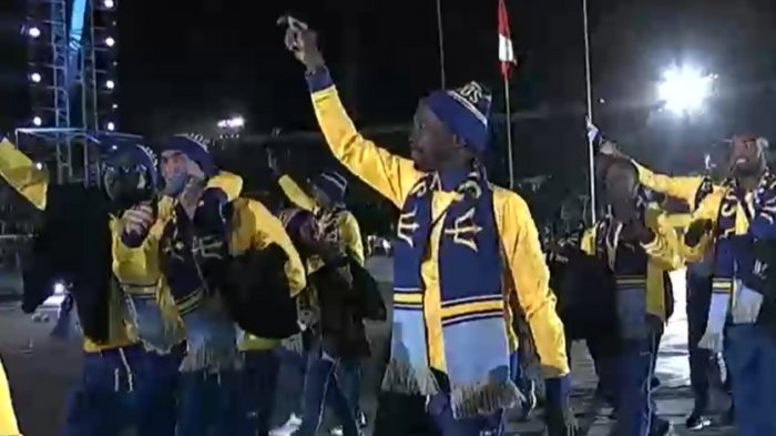 ¿Mucho frío? Delegación de Barbados desfiló con bufandas y gorros de lana en los Panamericanos Santiago 2023
