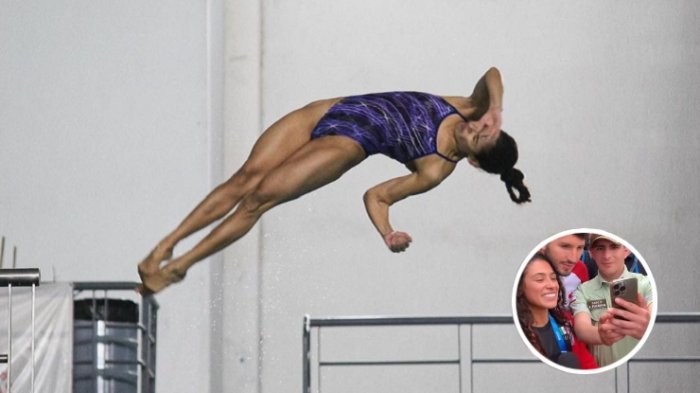 Historias de Santiago 2023: Clavadista mexicana estalló de emoción tras selfie con Sebastián Yatra