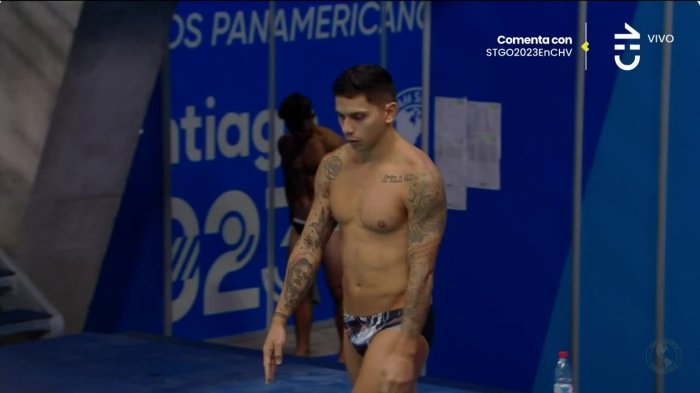 ¡Impecable! Diego Carquín deslumbró con gran técnica de clavado en Santiago 2023