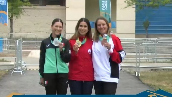 ¡Emocionante premiación! Francisca Crovetto se lleva el oro tras ganar Tiro Skeet en Santiago 2023