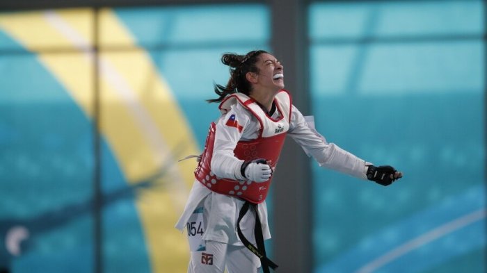 Claudia Gallardo le dio un nuevo bronce a Chile en el taekwondo femenino de Santiago 2023