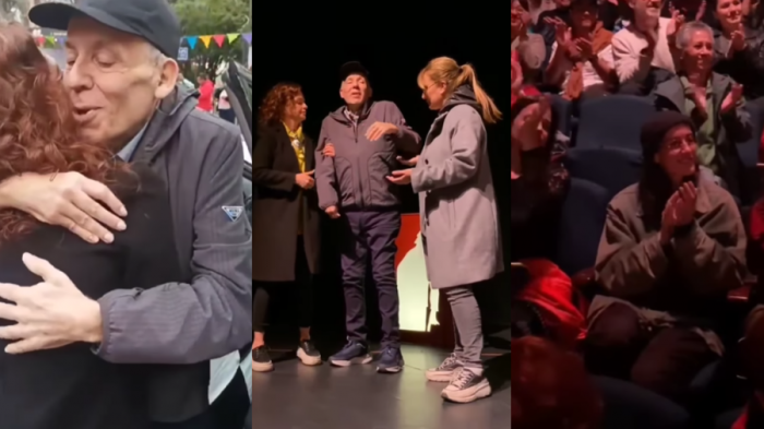 Gabriel Prieto fue ovacionado tras reaparecer públicamente en obra de teatro