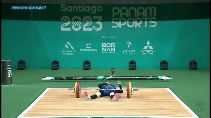 Preocupación por pesista que protagonizó accidente en levantamiento de pesas en Santiago 2023