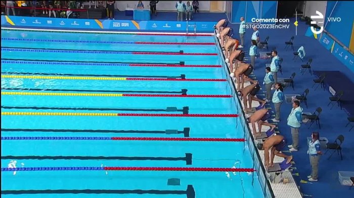 Santiago 2023: Nadador Mariano Lazzerini finalizó en el sexto lugar de su heat en los 50 metros libres