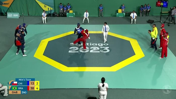 ¡Se llevó medalla! Team Chile obtuvo plata en Taekwondo frente a Brasil