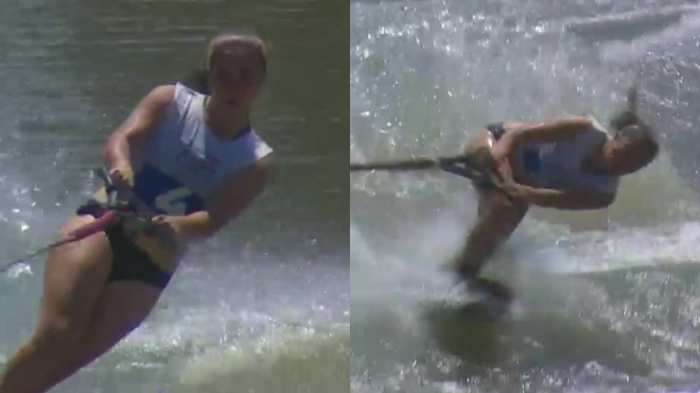 Magia: El brillante salto de Agustina Varas que deslumbró en el esquí náutico femenino