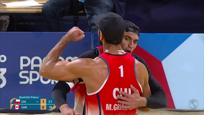 ¡A paso firme! Primos Grimalt superaron a Canadá y avanzaron a semifinales de vóleibol playa en Santiago 2023
