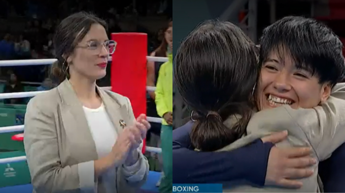 Entregada por Camila Vallejo: El momento en que Denisse Bravo recibió su medalla de bronce