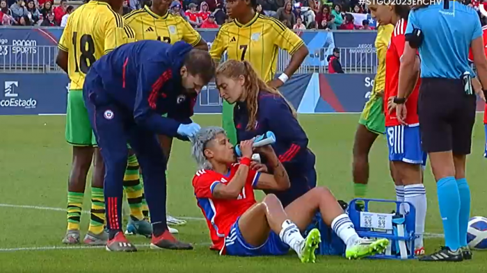 Brutal patada dejó sangrando a Pinilla en duelo con Jamaica por los Panamericanos 2023