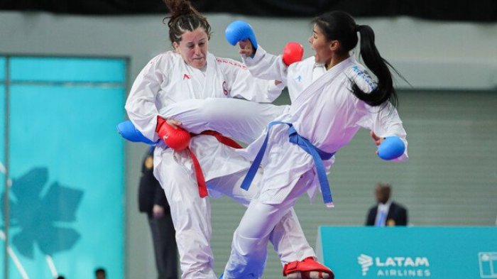 ¡Agilidad y destreza! Javiera González ganó su primer combate en el karate de los Panamericanos 2023