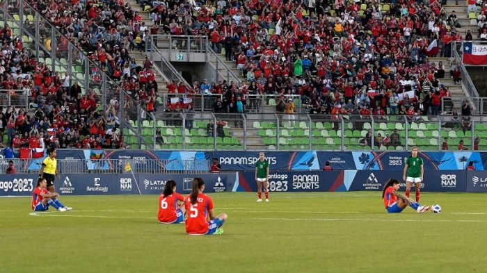 La protesta de todo el equipo de La Roja en la final ante México en los Juegos Panamericanos