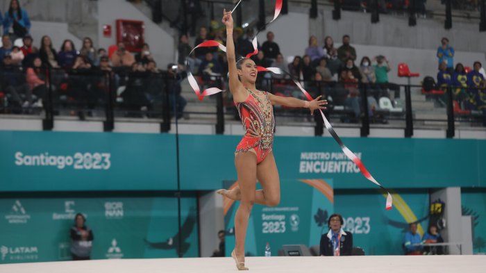 Especial mensaje: Así fue la rutina de Javiera Rubilar en la final de gimnasia en Santiago 2023