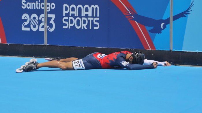 ¡Polémica! Chileno Silva pierde el oro tras empujón en patinaje de velocidad en los Panamericanos