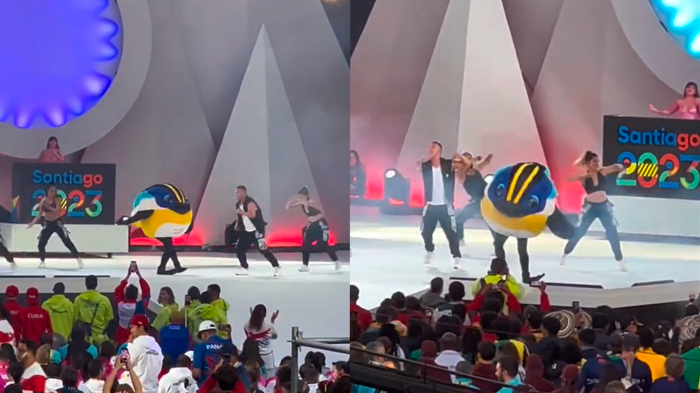 ¡A todo ritmo! Fiu se lució bailando zumba con Rodrigo Díaz en clausura de los Panamericanos 2023