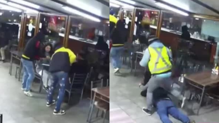 Clientes se escondieron bajo la mesa: Cámaras captaron asalto en restorán de Calera de Tango