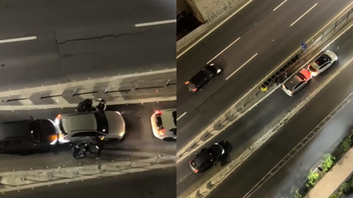 Video: Atacaron a martillazos un auto en encerrona, pero asaltantes no pudieron robarlo