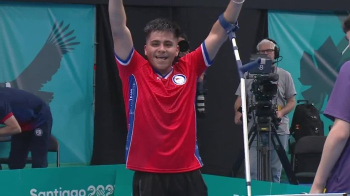 ¡Tremendo! Claudio Bahamondes derrotó a su rival argentino en el Para Tenis de Mesa en Santiago 2023
