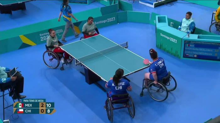 ¡Esto sigue! Chile cayó ante México en el dobles femenino de Para tenis de mesa en Santiago 2023