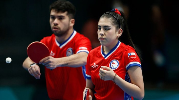 Para tenis de mesa: Matías Pino y Joseline Yévenes avanzan en dobles mixto tras vencer a Costa Rica