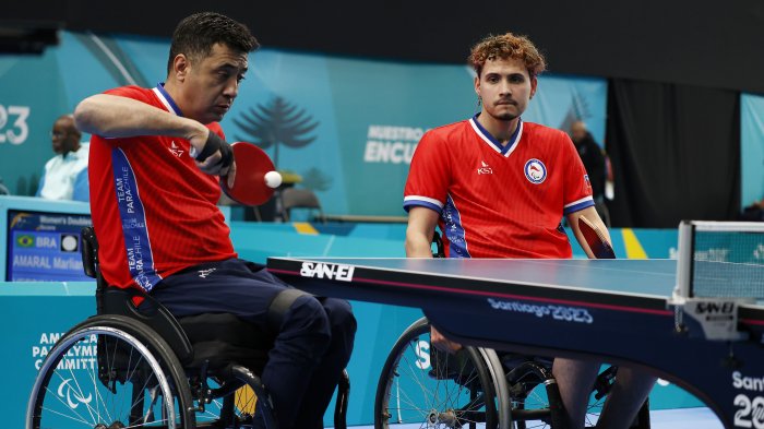 ¡Chilenos de plata! Dupla de Para tenis de mesa logró medalla en Santiago 2023