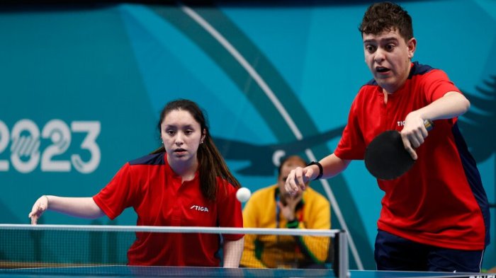 ¡Nuevo oro para el Team Chile! Florencia Pérez e Ignacio Torres triunfaron en el Para tenis de mesa
