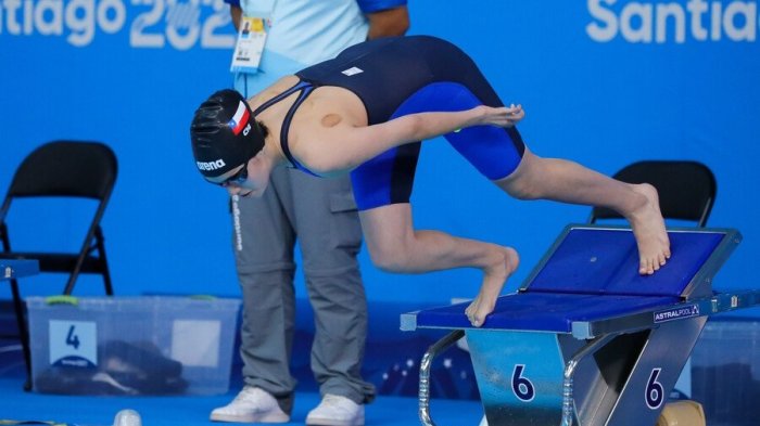 ¡Va por todo! Valentina Muñoz clasificó a la final de los 50m libre S8 de la Para natación