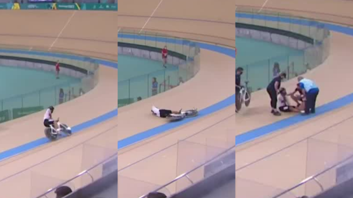 Para ciclista sufrió caída segundos después de comenzar la competencia