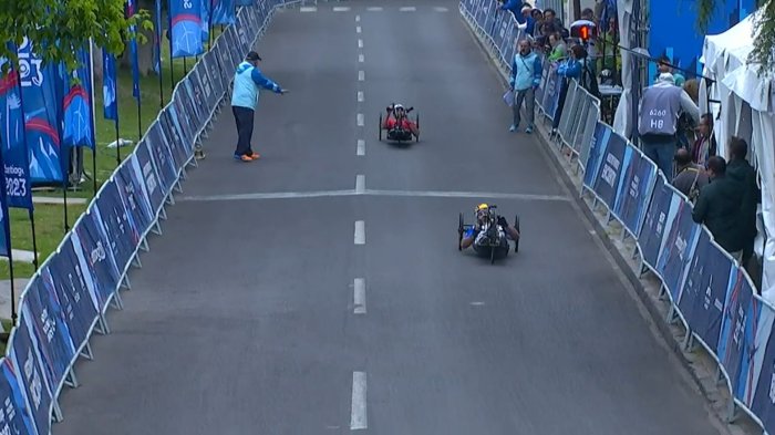 Sebastián Morales tuvo tremenda presentación y llegó sexto en el H 3-5 del Para ciclismo ruta