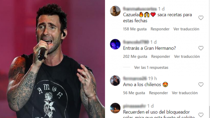 Adam Levine reactivó comentarios en Instagram y chilenos no perdonaron: 