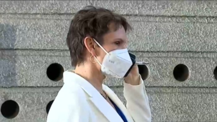 Ministra Tohá votó con mascarilla tras contagiarse de Covid-19: 