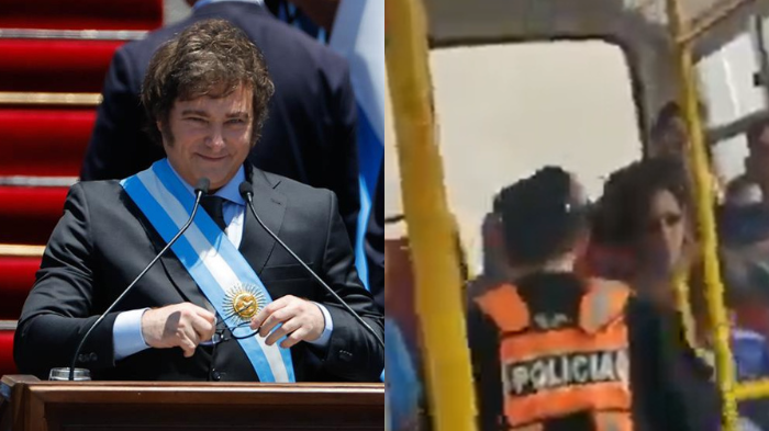 Controles policiales y mensajes por altoparlantes: La estrategia de Milei ante primera gran protesta