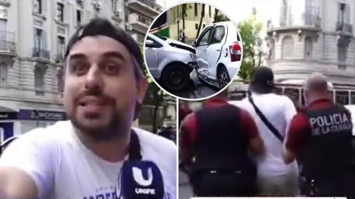 Conductor ebrio se hizo viral tras chocar en Argentina: 