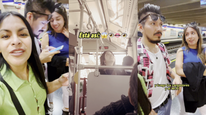 Turistas peruanos pusieron a prueba el transporte de Santiago en TikTok: 