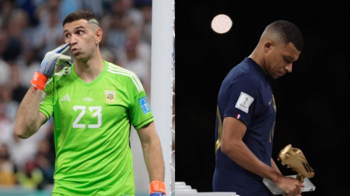 Dibu Martínez otra vez en la polémica: Revelan el vulgar gesto que le hizo a Mbappé en plena final