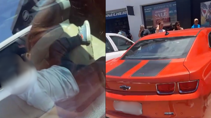 En las horas de más sol: Niño fue captado durmiendo solo encerrado en un vehículo