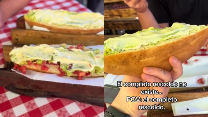 ¿Completo con pan amasado? Tiktoker se vuelve viral con típica preparación chilena al estilo sureño