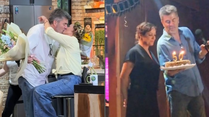 Claudia Conserva cumplió 50 años y Pollo Valdivia la sorprendió en vivo: 