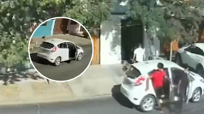 Delincuentes chocaron con auto y hasta un poste tras frustrado robo en San Joaquín