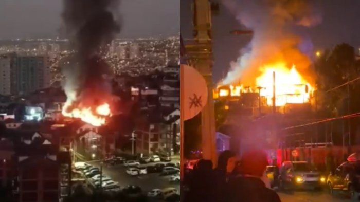 Gran incendio en Valparaíso: 5 viviendas se encuentran afectadas por el fuego en Cerro Mariposa